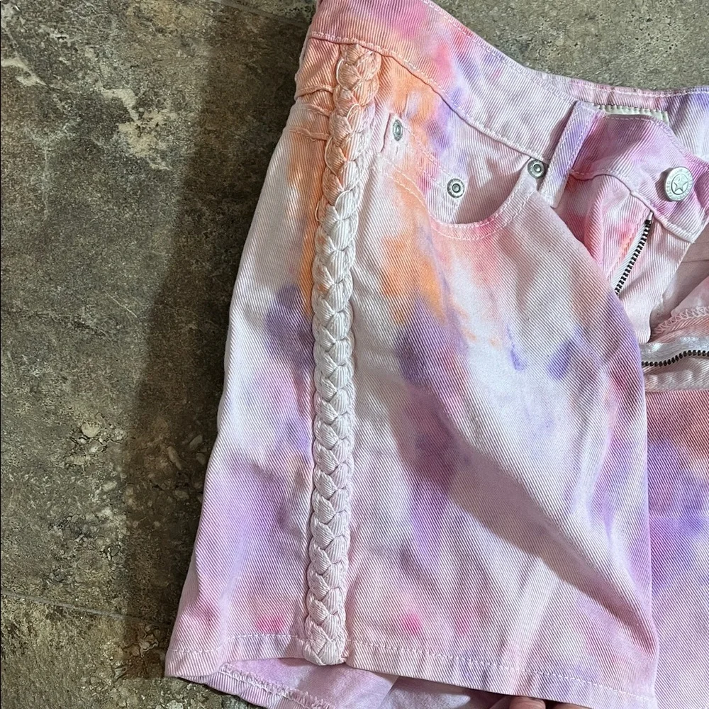 Colorful Women’s Tie-Dye Jean Shorts Size 4 - Picture 4 of 11